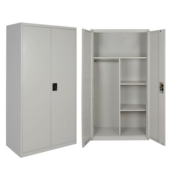 STEELEN Μεταλλική Ντουλάπα XXL 90x54x181cm Πάχους 0.6mm/0.8mm (πάτωμα) Γαλβανιζέ με Χώρισμα ΧΩΡΙΣ ΠΟΔΙΑ  - 5 Αποθηκευτικοί Χώροι