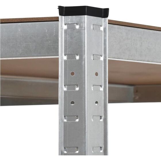 VESTA Μεταλλική Γαλβανιζέ Ραφιέρα Dexion 5όροφη 90x90x180cm με Μοριοσανίδες Πάχους 5mm 24.5kg Πάχος Δοκών 0.7mm MAX Αντοχή 875kg (175kg / Ράφι)