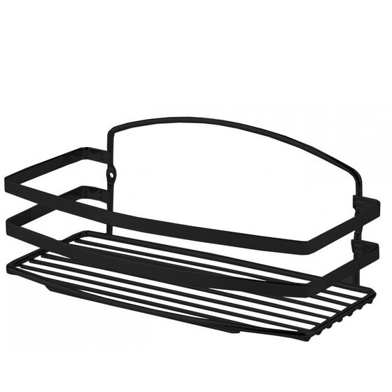 TEKNO-TEL Εταζέρα Μπάνιου INOX Matt (Ανοξείδωτο Ατσάλι-Ματ Όψη) 25x13x10cm Βάρος 0.44kg Πάχος Ø5mm Μαύρο Matt