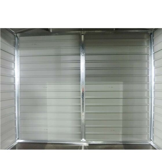 STEELEN Μεταλλική Αποθήκη Κήπου-Σπιτάκι Κήπου 340x382x226cm (11.2'x12.5') 12.3m² Γαλβανιζέ με Παράθυρο EVAN PLUS G Γκρι Καφέ