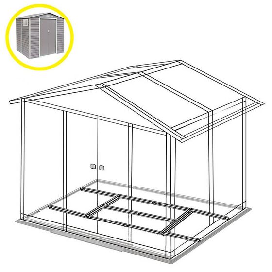 STEELEN Βάση-Πλαίσιο Δαπέδου Γαλβανιζέ Μέταλλο για την Αποθήκη-Σπιτάκι Κήπου 453.5001G
