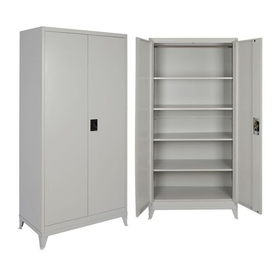 STEELEN Μεταλλική Ντουλάπα 100x45x191cm Πάχους 0.6mm/0.8mm (πάτωμα) Γαλβανιζέ 46kg με 4 Ράφια και Ρυθμιζόμενα Πόδια - 5 Αποθηκευτικοί Χώροι