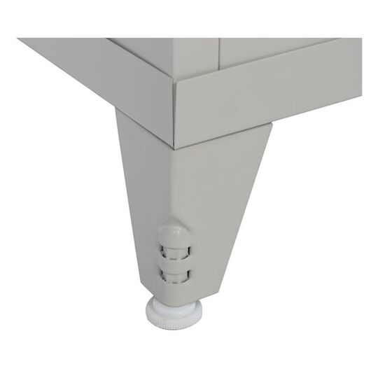 STEELEN Μεταλλική Ντουλάπα - Παπουτσοθήκη 90x45x132cm Πάχους 0.6mm/0.8mm (πάτωμα) Γαλβανιζέ με 3 Ράφια και Ρυθμιζόμενα Πόδια - 4 Αποθηκευτικοί Χώροι