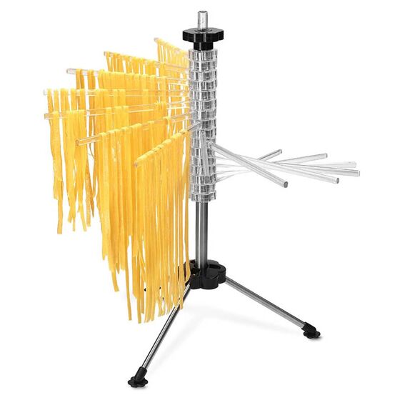 SHULE Στεγνωτήρι Ζυμαρικών Design με 16 Ράβδους MAX Αντοχή 2kg Βάση Ανοξείδωτο Ατσάλι (INOX)-Πλαστικοί Ράβδοι Διάφανο