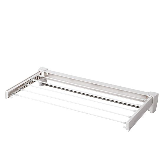 VESTA Απλώστρα Ρούχων Τοίχου-Μπάνιου FASTROLL 71x37x11cm Πτυσσόμενη Πλαστικό ABS 5 Μεταλλικές Βέργες 5mm 1 Κρεμάστρα INOX 10mm Άπλωμα 4.2m