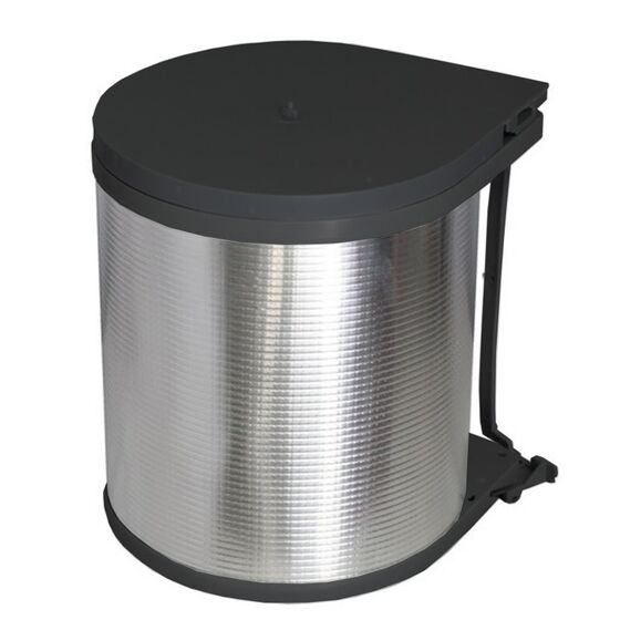 Κάδος Απορριμμάτων Αλουμινίου Ντουλαπιού Κουζίνας Εσωτερικός Ø26.5x32cm 13lt 1.1kg Ελλάδας