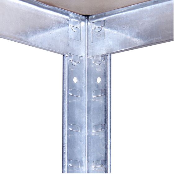 VESTA Μεταλλική Γαλβανιζέ Ραφιέρα Dexion 5όροφη 120x50x180cm με Μοριοσανίδες Πάχους 4mm 15.5kg Πάχος Δοκών 0.7mm MAX Αντοχή 875kg (175kg / Ράφι)