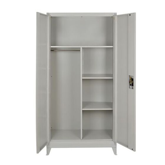 STEELEN Μεταλλική Ντουλάπα 100x45x191cm Πάχους 0.6mm/0.8mm (πάτωμα) Γαλβανιζέ με Χώρισμα και Ρυθμιζόμενα Πόδια - 5 Αποθηκευτικοί Χώροι
