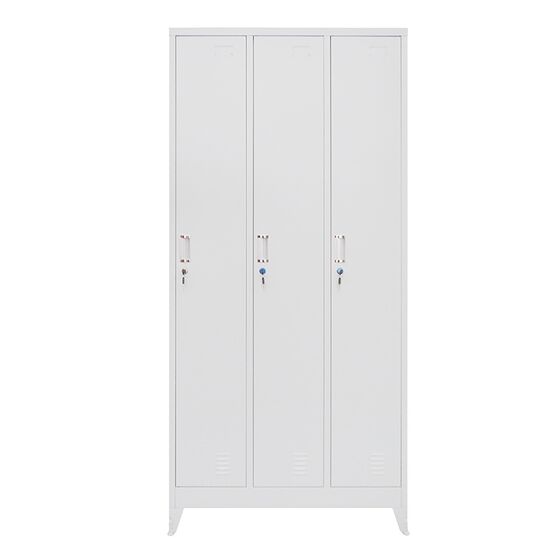 STEELEN Μεταλλική Ντουλάπα - Φοριαμός (Locker) 90x45x195cm 3φυλλη 51kg με Ρυθμιζόμενα Πόδια Πάχος 0.4mm 9 Αποθηκευτικών Χώρων