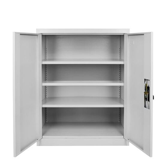 STEELEN Μεταλλική Ντουλάπα - Παπουτσοθήκη 90x45x122cm Πάχους 0.6mm/0.8mm (πάτωμα) Γαλβανιζέ με 3 Ράφια - 4 Αποθηκευτικοί Χώροι