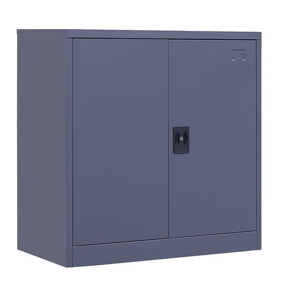 STEELEN Μεταλλική Ντουλάπα 90x45x91cm Πάχους 0.6mm/0.8mm (πάτωμα) Γαλβανιζέ με 2 Ράφια - 3 Αποθηκευτικοί Χώροι ΧΩΡΙΣ ΠΟΔΙΑ Ανθρακί Ματ