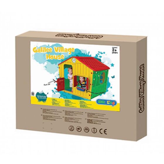 Παιδικό Σπιτάκι Κήπου 140x108x115.5cm Galilee Village House Πολύχρωμο με Γκρί Σκεπή STARPLAY