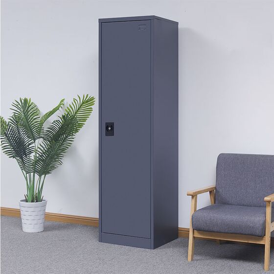 STEELEN Μεταλλική Ντουλάπα 50x45x181cm Πάχους 0.6mm/0.8mm (πάτωμα)  ΧΩΡΙΣ ΠΟΔΙΑ Γαλβανιζέ με 4 Ράφια - 5 Αποθηκευτικοί Χώροι Ανθρακί Ματ