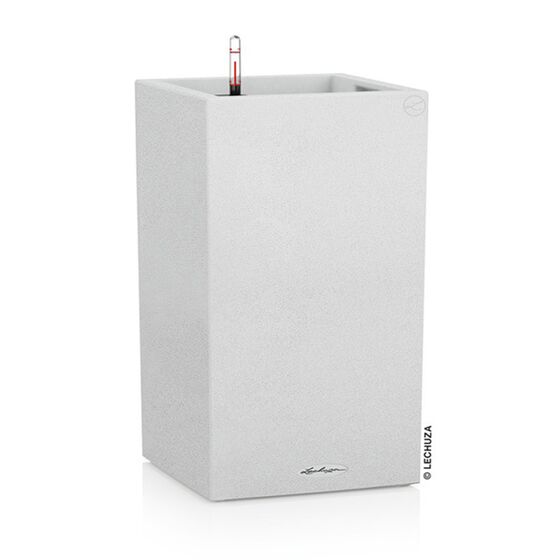 LECHUZA Canto Color Στήλη 30 Επιδαπέδια Γλάστρα 30x30x56cm Αυτοποτιζόμενη με Δοχείο Quartz White Γερμανίας