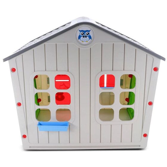 Παιδικό Σπιτάκι Κήπου 140x108x115.5cm Galilee Village House Πολύχρωμο με Γκρί Σκεπή STARPLAY