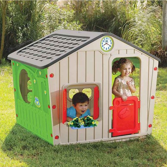 Παιδικό Σπιτάκι Κήπου 140x108x115.5cm Galilee Village House Πολύχρωμο με Γκρί Σκεπή STARPLAY