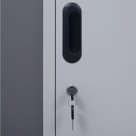 STEELEN Μεταλλική Ντουλάπα - Φοριαμός (Locker) 38x45x180cm ΧΩΡΙΣ ΠΟΔΙΑ 3 Αποθηκευτικοί Χώροι 22kg Ανοικτό Γκρι