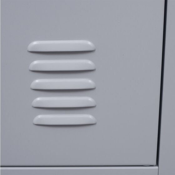 STEELEN Μεταλλική Ντουλάπα - Φοριαμός (Locker) 38x45x191cm 3 Θέσεων 18kg 4 Ρυθμιζόμενα Πόδια Πάχος 0.4mm Γκρι Ανοικτό