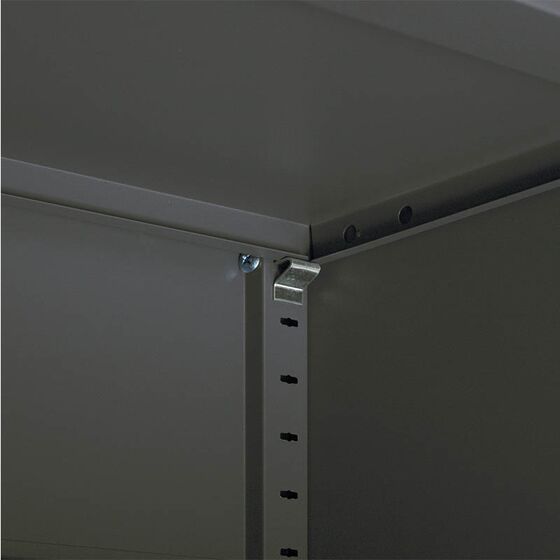 STEELEN Μεταλλική Ντουλάπα 70x40x181cm Πάχους 0.6mm/0.8mm (πάτωμα) Γαλβανιζέ με 4 Ράφια και Ρυθμιζόμενα Πόδια - 5 Αποθηκευτικοί Χώροι Ανθρακί Ματ