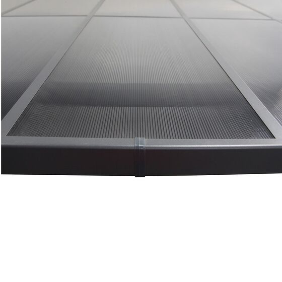 VESTA Στέγαστρο ΚήπουΒεράνταςΓκαράζ 435x300cm Αλουμίνιο Πάχους 0.8-1mm Πολυκαρμπονικό Πάνελ Πάχους 6mm Επιφάνεια 13,05m2 Ανθρακί-Διάφανο Ανθρακί