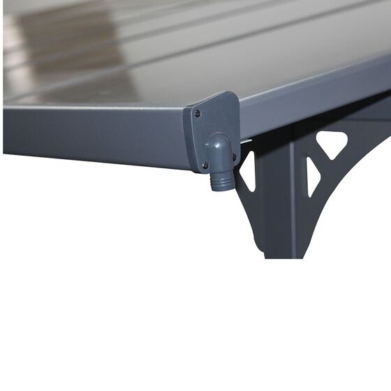 VESTA Στέγαστρο ΚήπουΒεράνταςΓκαράζ 435x300cm Αλουμίνιο Πάχους 0.8-1mm Πολυκαρμπονικό Πάνελ Πάχους 6mm Επιφάνεια 13,05m2 Ανθρακί-Διάφανο Ανθρακί