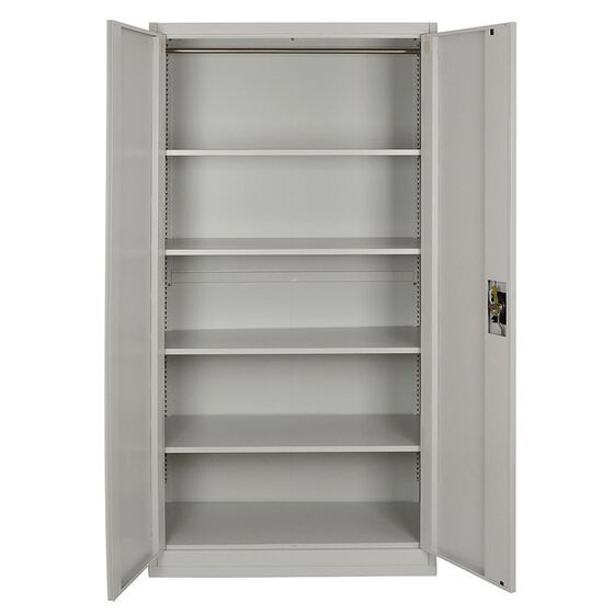 STEELEN Μεταλλική Ντουλάπα 80x45x181cm Πάχους 0.6mm/0.8mm (πάτωμα) ΧΩΡΙΣ ΠΟΔΙΑ Γαλβανιζέ με 4 Ράφια - 5 Αποθηκευτικοί Χώροι