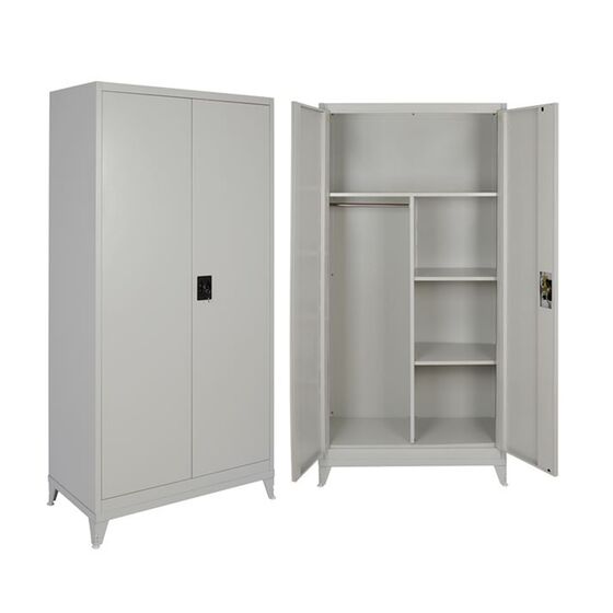 STEELEN Μεταλλική Ντουλάπα 80x45x191cm Πάχους 0.6mm/0.8mm (πάτωμα) Γαλβανιζέ με Χώρισμα και Ρυθμιζόμενα Πόδια - 5 Αποθηκευτικοί Χώροι