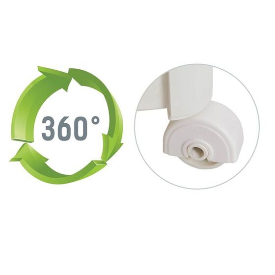 Πολυχρηστικό Τρόλεϊ Κουζίνας / Μπάνιου 39.5x37x75cm 3όροφο Πλαστικό με Ρόδες 360° Λευκό