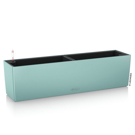 LECHUZA Balconera Color80 Ζαρντινιέρα 79x19x19cm Αυτοποτιζόμενη με 2 Δοχεία Φύτευσης Pastel Green Γερμανίας