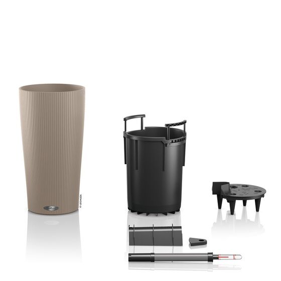 LECHUZA CILINDRO 23 Επιδαπέδια Γλάστρα Ø23x41cm Αυτοποτιζόμενη με Δοχείο Φύτευσης SAND BROWN Γερμανίας