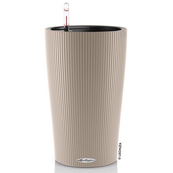 LECHUZA CILINDRO 32 Επιδαπέδια Γλάστρα Ø32x56cm Αυτοποτιζόμενη με Δοχείο Φύτευσης SAND BROWN Γερμανίας