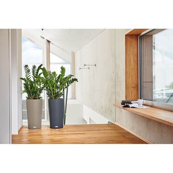LECHUZA CILINDRO 32 Επιδαπέδια Γλάστρα Ø32x56cm Αυτοποτιζόμενη με Δοχείο Φύτευσης SAND BROWN Γερμανίας