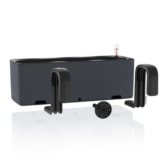 LECHUZA Cube Color Triple Ζαρντινιέρα-Κασπώ 40x14x13.5cm Αυτοποτιζόμενη με Εσωτερικό Δοχείο Sand Brown Γερμανίας