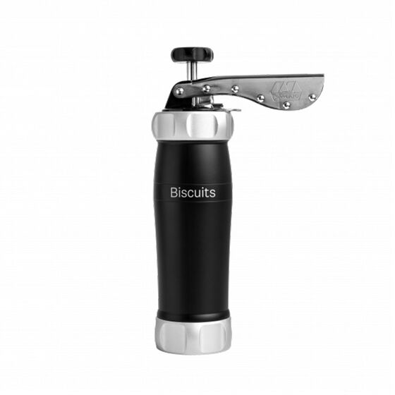 MARCATO Ιταλίας Μπισκοτομηχανή Design 2 Επιπέδων 5.5x5.5x21cm με 20 Κεφαλές για Μπισκότα Ανοδιωμένο Αλουμίνιο Μαύρο