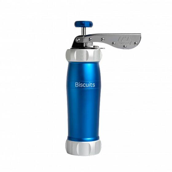 MARCATO Ιταλίας Μπισκοτομηχανή Design 2 Επιπέδων 5.5x5.5x21cm με 20 Κεφαλές για Μπισκότα Ανοδιωμένο Αλουμίνιο Μπλε