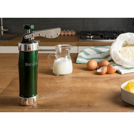 MARCATO Ιταλίας Μπισκοτομηχανή Design 2 Επιπέδων 5.5x5.5x21cm με 20 Κεφαλές για Μπισκότα Ανοδιωμένο Αλουμίνιο Πράσινο