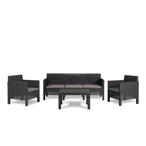 TOOMAX ITALY Καθιστικό-Σαλόνι Κήπου 5 Ατόμων + Τραπέζι Κήπου Πολυπροπυλένιο Rattan Ανθρακί PENELOPE 5 SEATS