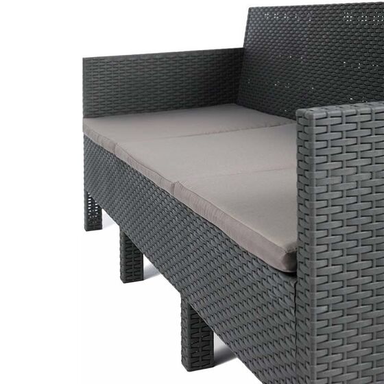 TOOMAX ITALY Καθιστικό-Σαλόνι Κήπου 5 Ατόμων + Τραπέζι Κήπου Πολυπροπυλένιο Rattan Ανθρακί PENELOPE 5 SEATS