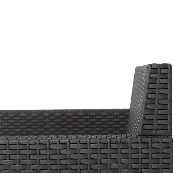 TOOMAX ITALY Καθιστικό-Σαλόνι Κήπου 2 Ατόμων + Τραπέζι Κήπου Πολυπροπυλένιο Rattan Ανθρακί PENELOPE 2 SEATS