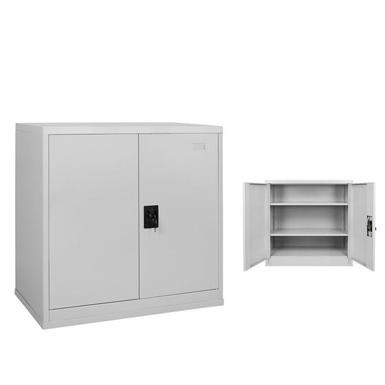 STEELEN Μεταλλική Ντουλάπα 100x45x91cm Πάχους 0.6mm/0.8mm (πάτωμα) Γαλβανιζέ με 2 Ράφια - 3 Αποθηκευτικοί Χώροι