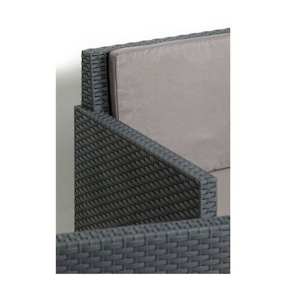 TOOMAX ITALY Καθιστικό-Σαλόνι Κήπου 5 Ατόμων + Τραπέζι Κήπου με Αποθηκευτικό Χώρο Πολυπροπυλένιο Rattan Ανθρακί AURELIA 5 SEATS