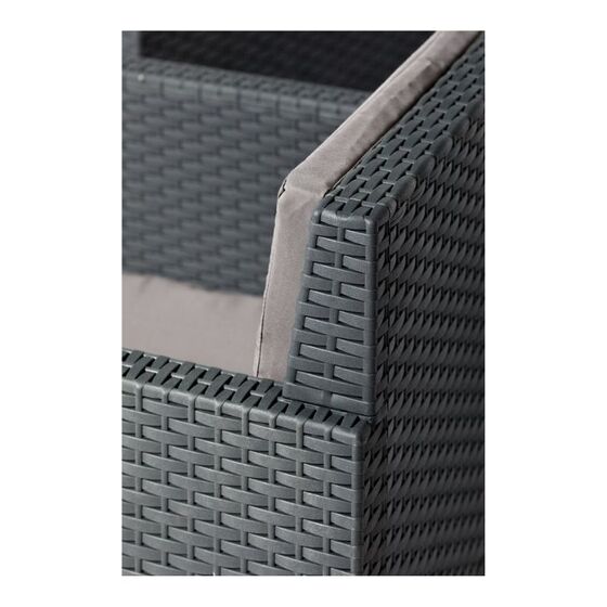 TOOMAX ITALY Καθιστικό-Σαλόνι Κήπου 5 Ατόμων + Τραπέζι Κήπου με Αποθηκευτικό Χώρο Πολυπροπυλένιο Rattan Ανθρακί AURELIA 5 SEATS