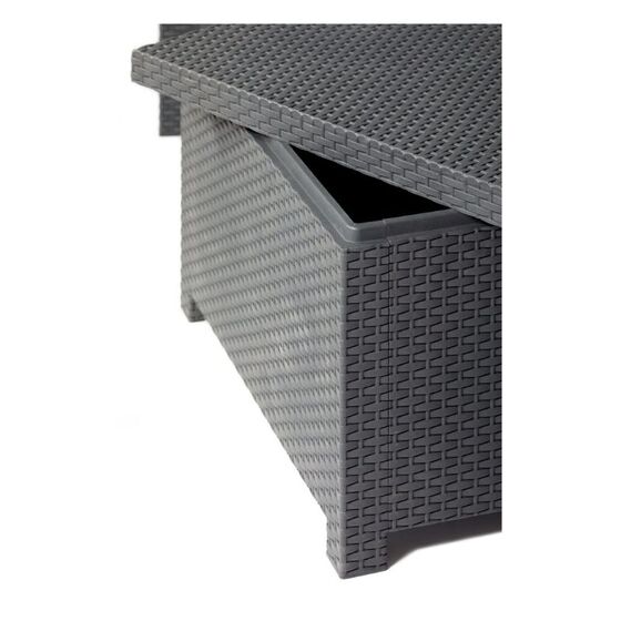 TOOMAX ITALY Καθιστικό-Σαλόνι Κήπου 5 Ατόμων + Τραπέζι Κήπου με Αποθηκευτικό Χώρο Πολυπροπυλένιο Rattan Ανθρακί AURELIA 5 SEATS