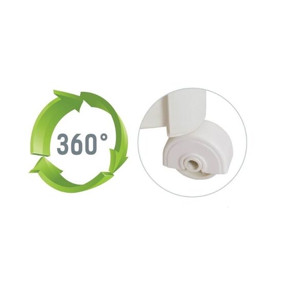 Τρόλεϊ Κουζίνας/Μπάνιου 37.5x23x45cm Πλαστικό 2όροφο με Ρόδες Λευκό