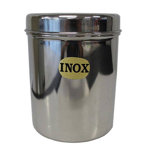 VESTA Ανοξείδωτο Δοχείο-Βάζο Στρογγυλό Ø12.5x16cm με Ανοξείδωτο Καπάκι