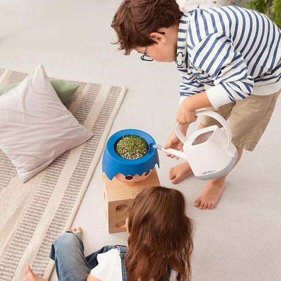 LECHUZA OJO PLAYMOBIL Γλάστρα/Κασπώ 21x21x15.75cm Αυτοποτιζόμενη RAVEN BLACK Γερμανίας