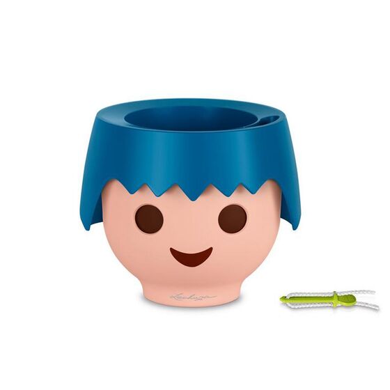 LECHUZA OJO PLAYMOBIL Γλάστρα/Κασπώ 21x21x15.75cm Αυτοποτιζόμενη OCEAN BLUE Γερμανίας