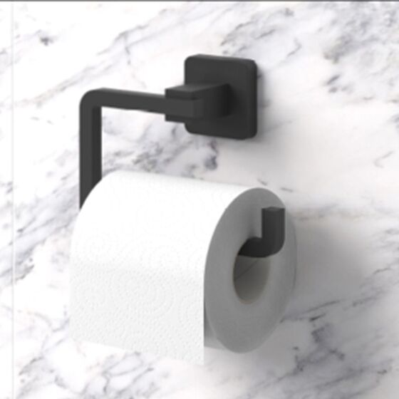 TEKNO-TEL Χαρτοθήκη WC 15x6x9cm Αλουμινίου Μαύρη Matte