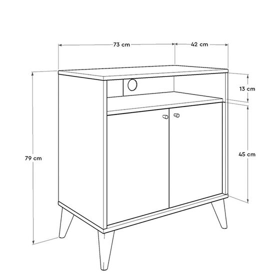 Ντουλάπι Πολυχρηστικό - Έπιπλο Τηλεόρασης - Παπουτσοθήκη 73x42x79cm 20.85kg London 220-DD Λευκό