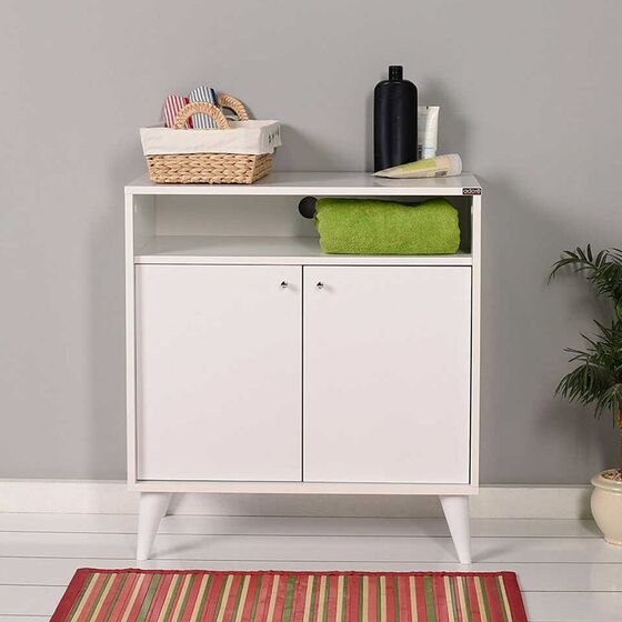 Ντουλάπι Πολυχρηστικό - Έπιπλο Τηλεόρασης - Παπουτσοθήκη 73x42x79cm 20.85kg London 220-DD Λευκό